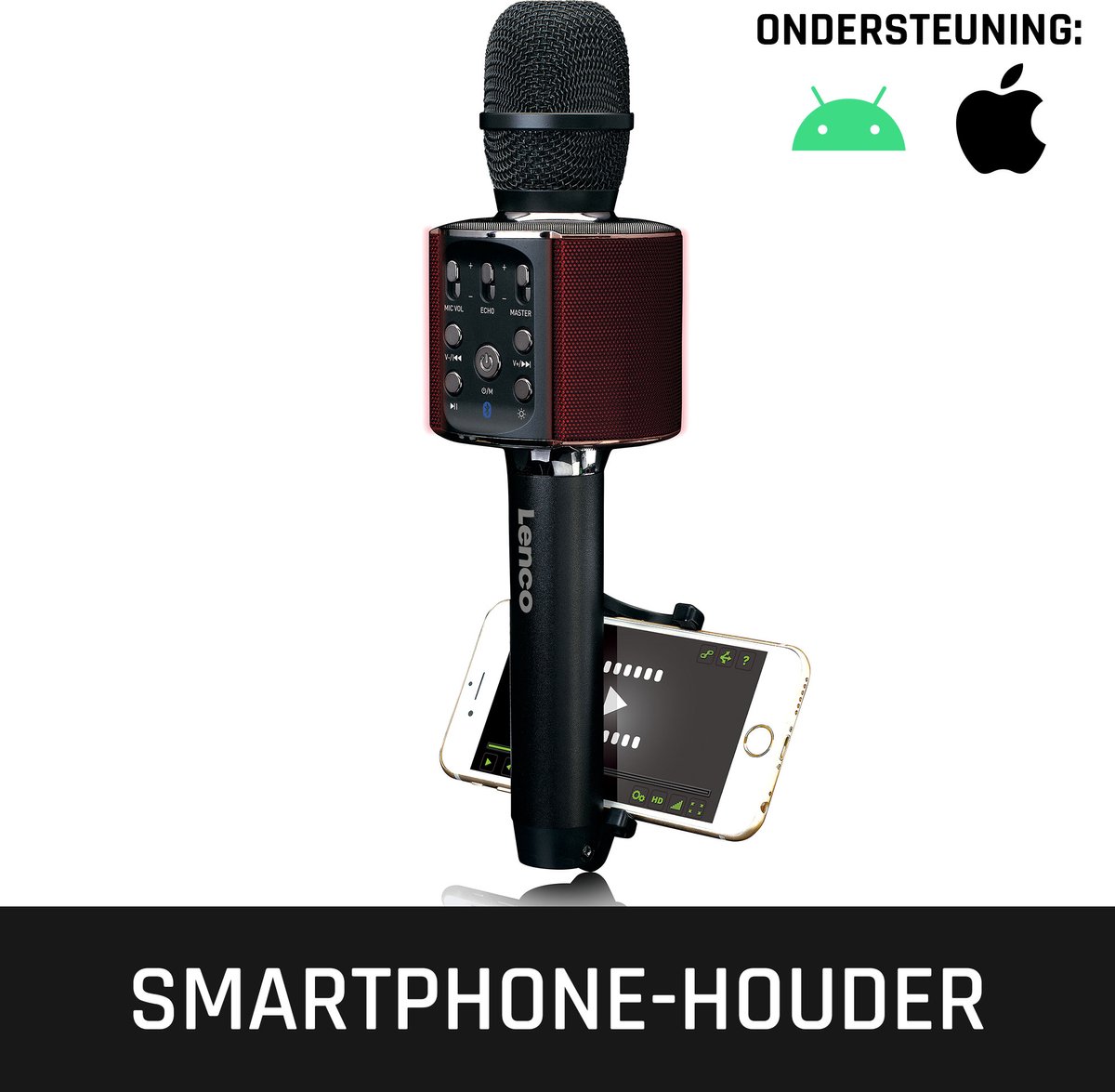 Kit Son Haute Qualité Familial KTV Microphone sans Fil Intégré Carte Audio  en Direct Haut-Parleur Karaoké Bluetooth(Noir )2857g -Time_square