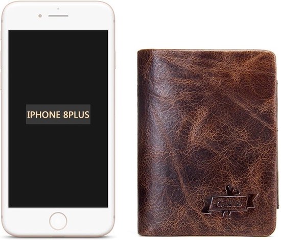 Contacts portefeuille en cuir pour hommes en cuir marron foncé style 2 - portefeuille pour hommes - cadeaux pour hommes cadeau pour homme - portefeuille pour hommes porte-cartes - Cuir de qualité supérieure