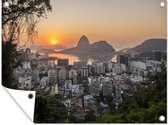 Muurdecoratie buiten Rio de Janeiro - Brazilië - Zuid-Amerika - 160x120 cm - Tuindoek - Buitenposter
