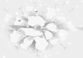 Fotobehang - Vlies Behang - White Abstract - 3D - 368 x 254 cm