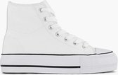 graceland Witte hoge canvas sneaker - Maat 39