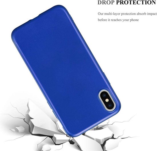 Coque Cadorabo adaptée à Apple iPhone XS MAX en METAL BLUE - Housse de protection en silicone TPU flexible Case Cover