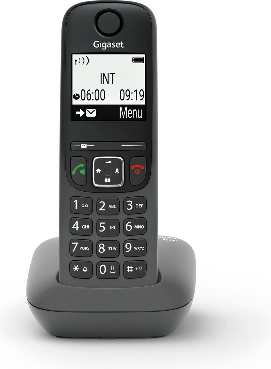 Gigaset AS490 telefoon Analoge-/DECT-telefoon Nummerherkenning Zwart
