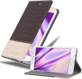 Cadorabo Hoesje geschikt voor Samsung Galaxy J5 2016 in ANTRACIET GOUD - Beschermhoes met magnetische sluiting, standfunctie en kaartvakje Book Case Cover Etui