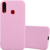 Cadorabo Hoesje geschikt voor Samsung Galaxy A20s in CANDY ROZE - Beschermhoes gemaakt van flexibel TPU silicone Case Cover