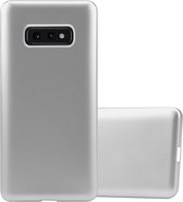 Cadorabo Hoesje voor Samsung Galaxy S10e in METALLIC ZILVER - Beschermhoes gemaakt van flexibel TPU silicone Case Cover