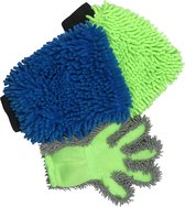 Polyte - Microvezel chenille wanten- en handschoenen set - voor het autowassen - 3-pack