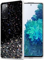 Cadorabo Hoesje geschikt voor Samsung Galaxy S20 FE in Zwart met Glitter - Beschermhoes van flexibel TPU silicone met fonkelende glitters Case Cover Etui