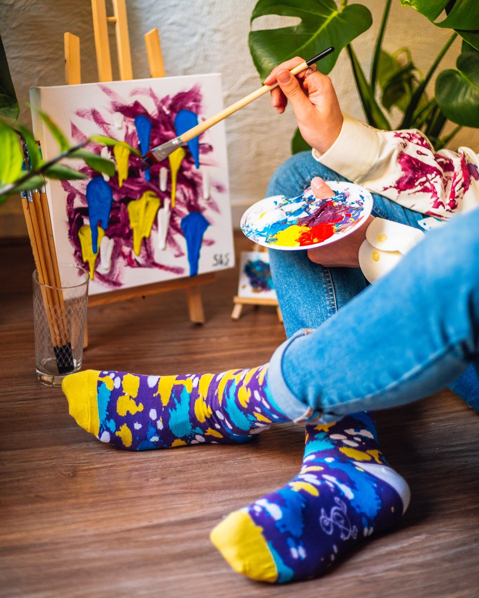 Thuisartiest sok | Verfsok | Multi-color | Herensokken en damessokken | Leuke, grappig sokken | Funny socks that make you happy | Sock & Sock