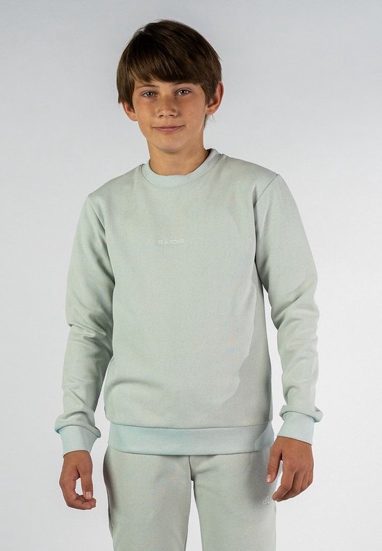 SEA'SONS - Kleurveranderend - Sweater - Groen Grijs - Maat 116 (SEASONS - Kleur veranderend)