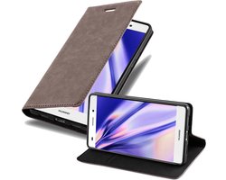 Cadorabo Hoesje geschikt voor Huawei P8 LITE 2017 / P9 LITE 2017 in KOFFIE BRUIN - Beschermhoes met magnetische sluiting, standfunctie en kaartvakje Book Case Cover Etui