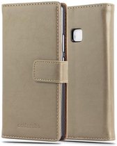 Cadorabo Hoesje voor Huawei P9 LITE 2016 / G9 LITE in CAPPUCCINO BRUIN - Beschermhoes met magnetische sluiting, standfunctie en kaartvakje Book Case Cover Etui
