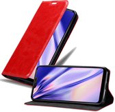 Cadorabo Hoesje voor LG G7 ThinQ / FIT / ONE in APPEL ROOD - Beschermhoes met magnetische sluiting, standfunctie en kaartvakje Book Case Cover Etui