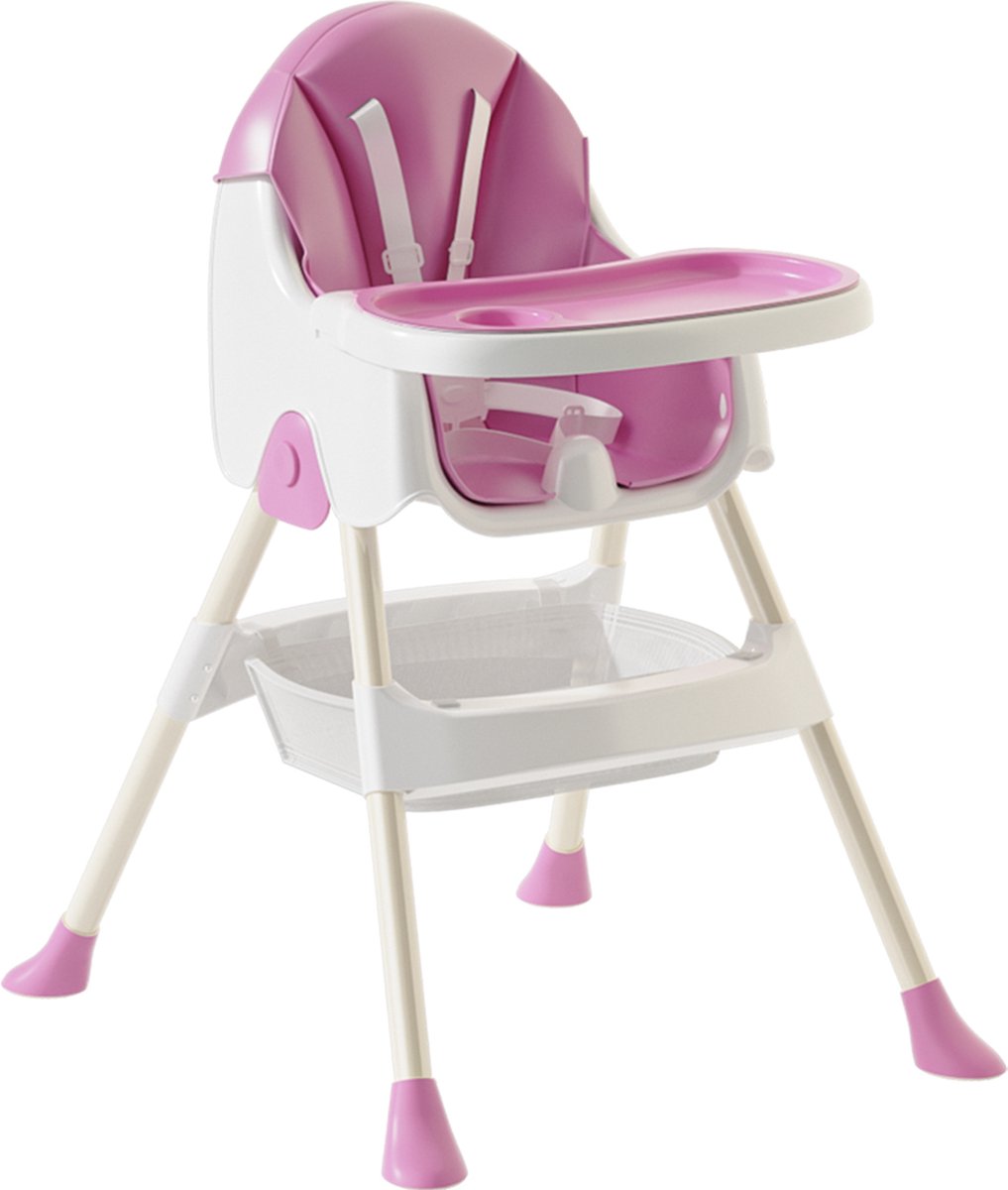 Chaise haute pour bébé, chaise haute enfants pliable avec plateau repas  amovible rehausseur 2 en 1 table à manger pour enfants violet