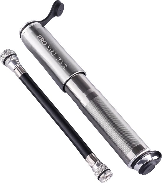 Pro Bike Tool® Mini Fietspomp, voor Presta & Schrader ventielen. Hoge druk tot 6,9 Bar / 100 PSI. Compact, lichtgewicht & betrouwbaar voor racefiets & MTB