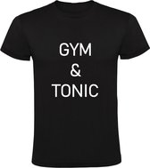 Gym & Tonic Heren T-shirt | sporten | sportschool | fitness | cocktail | gin tonic | drank | Zwart