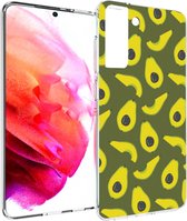 iMoshion Hoesje Geschikt voor Samsung Galaxy S21 FE Hoesje Siliconen - iMoshion Design hoesje - Meerkleurig / Avocados