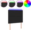 vidaXL Tête de lit LED Noir Cuir artificiel 100x5x118/128 cm