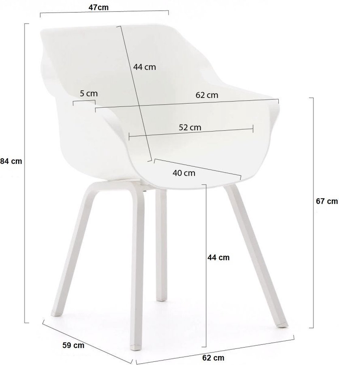 Hartman Sophie Element dining kuipstoel - Wit