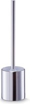 Zeller WC/Toiletborstel houder RVS/edelstaal - zilver - D8 x 34 cm