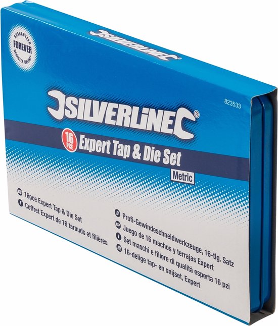 Silverline 16-delige tap- en snij set, Expert Metrisch - Silverline