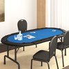 Afbeelding van het spelletje vidaXL Pokertafelblad voor 10 spelers inklapbaar 208x106x3 cm blauw