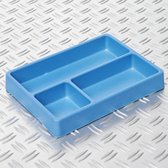 Datona® Vakverdeling met 3 compartimenten - 10 stuks - Blauw