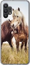 Coque Samsung Galaxy A32 5G - Paarden - Herbe - Printemps - Siliconen