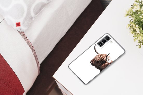 Coque Samsung Galaxy S21 Plus - Highlander écossais - Corne - Portrait - Siliconen