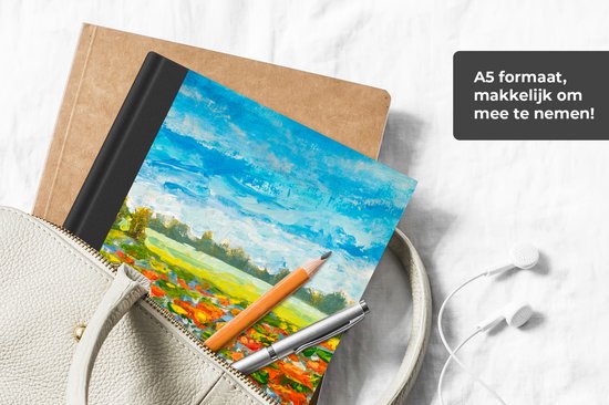 Carnet - Cahier d'écriture - Peinture - Peinture à l'huile - Fleurs - Nature - Carnet - Format A5 - Bloc-notes