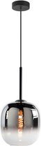 Moderne hanglamp Bellini | 1 lichts | smoke / zwart | glas / metaal | in hoogte verstelbaar tot 130 cm | Ø 22 cm | eetkamer / woonkamer lamp | modern / sfeervol design