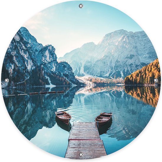 Ronde Tuinposter Pragser Wildsee Meer