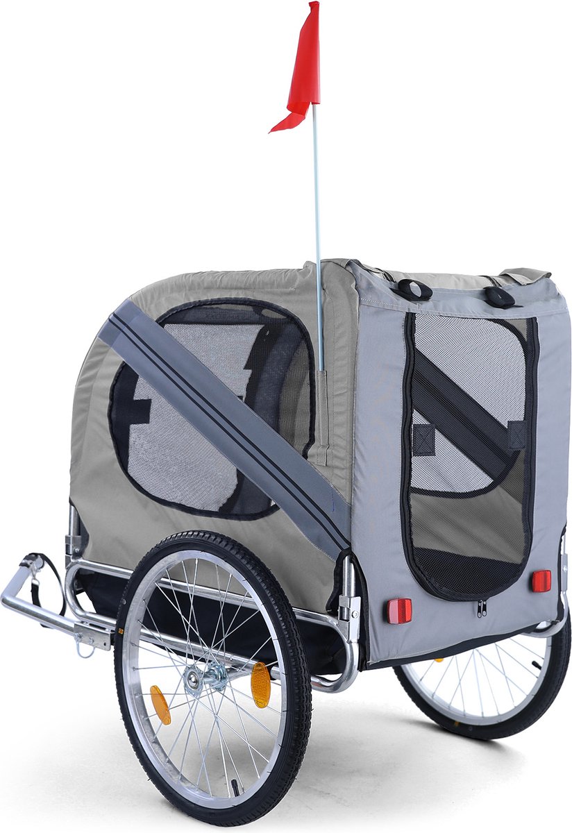 Rimorchio Per Bicicletta Per Cani Tiggo 2 In 1 - Trasporta Il Tuo Cane In Sicurezza E Stile!
