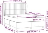 vidaXL - Boxspring - met - matras - stof - donkergrijs - 140x200 - cm