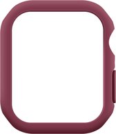 Geschikt voor Apple Watch Series 8/7, 45mm Volledige bescherming Gehard Glas – Karmijnrood