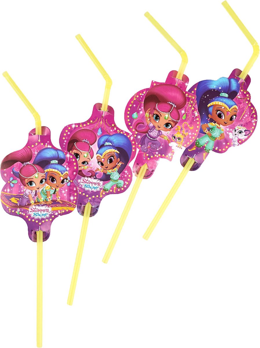 8 rietjes van Shimmer & Shine™ - Feestdecoratievoorwerp