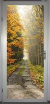 Deurposter 'Laantje in herfst 2' - deursticker 75x195 cm