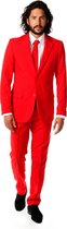 OppoSuits Red Devil - Mannen Kostuum - Rood - Feest - Maat 58