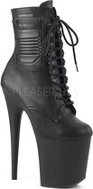 Pleaser - FLAMINGO-1020PK Plateau Laarzen, Paaldans schoenen - Paaldans schoenen - 42 Shoes - Zwart