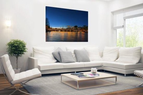 Poster Skinny bridge over the Amstel 180x120 cm - Tirage photo sur Poster (décoration murale salon / chambre) / Poster Villes XXL / Groot format!