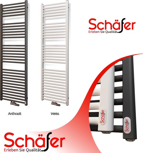 Schafer Design Handdoek Radiator Antraciet Middenaansluting x 120 | bol.com
