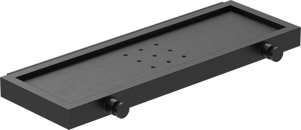 psmlighting Cascade Zeephouder met haak | B300xH20xD120mm | Aluminium;Inox | Zwart