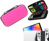 Gadgetpoint | Beschermhoes | Hardcase Opberghoes | Case | Accessoires geschikt voor Nintendo Switch | Roze | Vaderdag Cadeau
