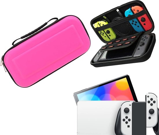 Gadgetpoint | Beschermhoes | Hardcase Opberghoes | Case | Accessoires geschikt voor Nintendo Switch | Roze