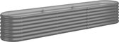 vidaXL - Plantenbak - 224x40x36 - cm - gepoedercoat - staal - grijs