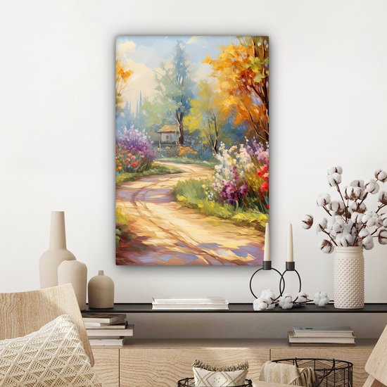 Tableau paysage 40x60 cm - Décoration campagne - Décoration murale chambre - Tableau Fleurs - Tableau cuisine nature - Photo sur toile - Tableau cuisine décoration maison - Toile art