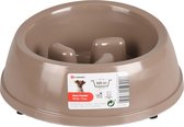 Flamingo Eetpot "Mangi" Slow Feeder – Taupe – 500 ml – Anti-Schrok Voerbak voor Katten en Kleine Honden
