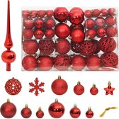 vidaXL-111-delige-Kerstballenset-polystyreen-rood