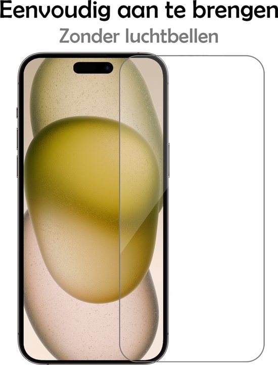 Protecteur d'écran pour iPhone 15 Pro, facile à appliquer sans bulles.