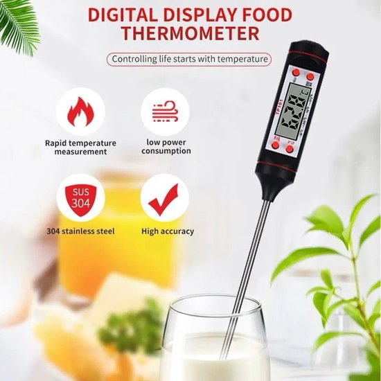 Mengshen Digital Thermometer, 2-Channel K-Type Thermocouple Probe
